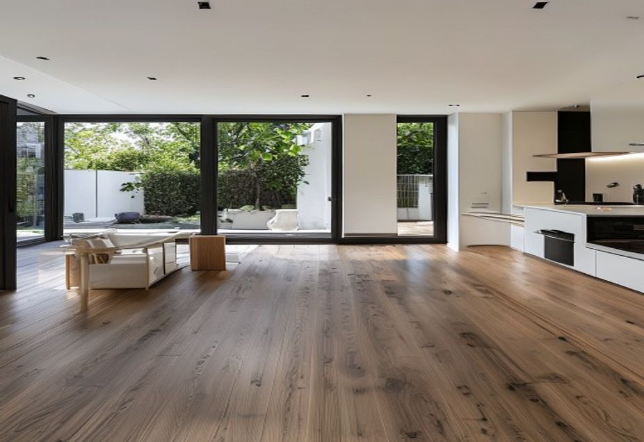 Open-plan living space inside a recently completed Ashcroft home